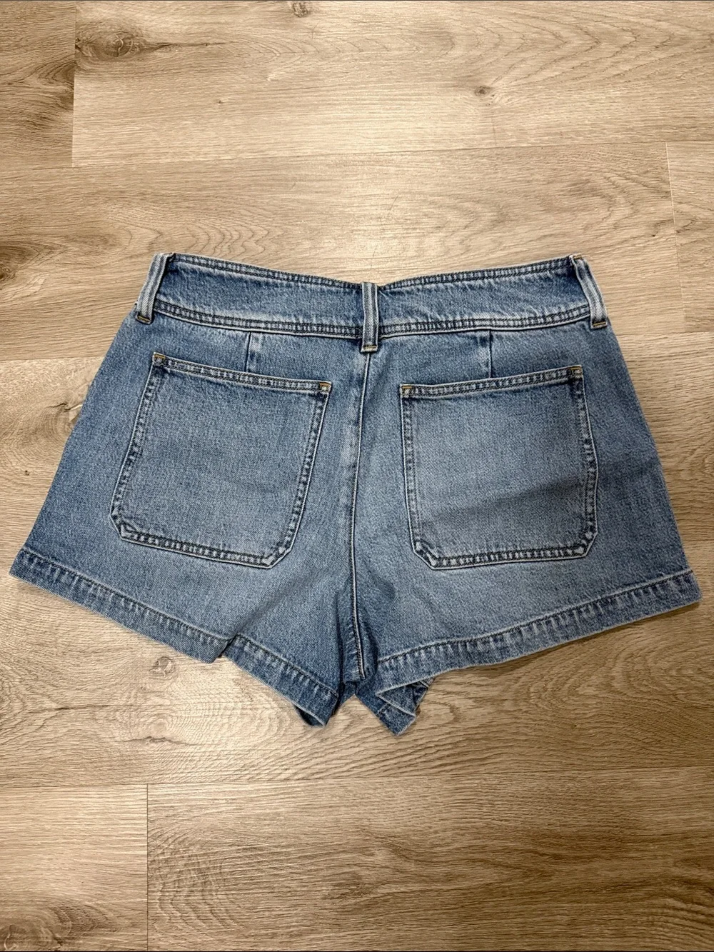 J. Crew Mid-Rise Light Blue Denim Shorts with Double Button